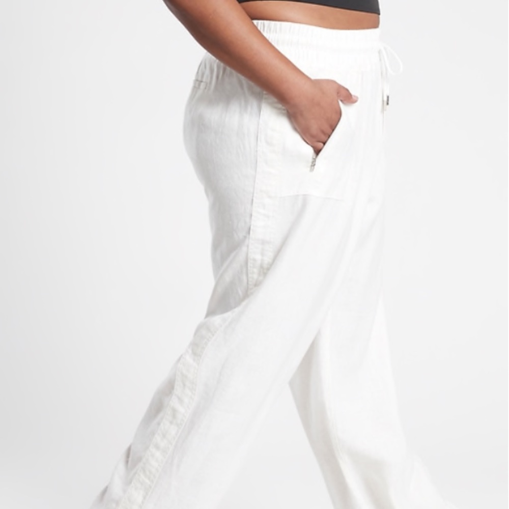 Athleta Cabo Linen Wide Leg Pant - Picture 3 of 6